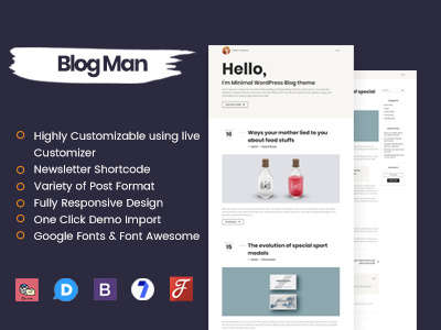 Minimal Blog Design Concept