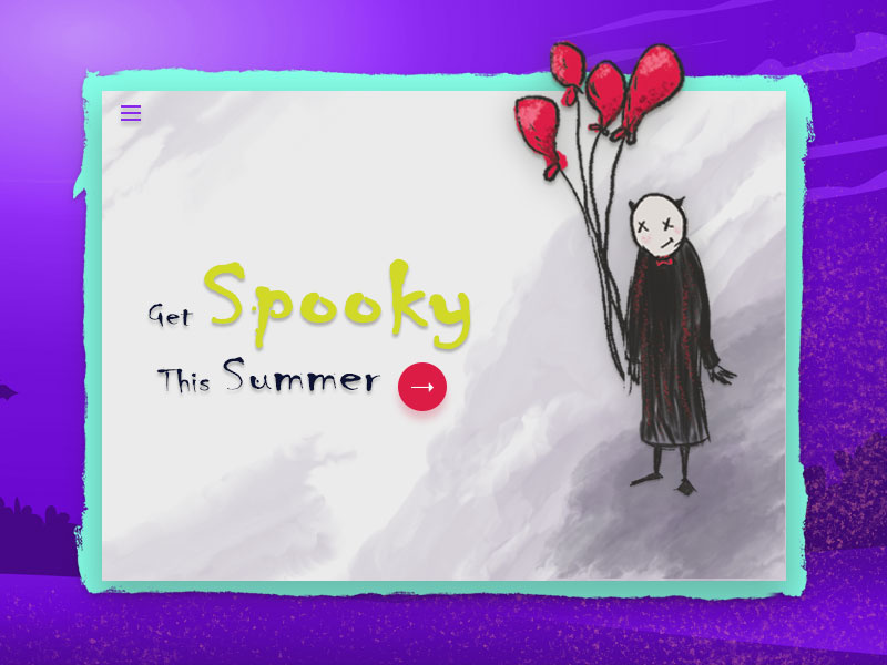 Spooky Summer ux ui web designer design artist web page landingpage colors illustration art