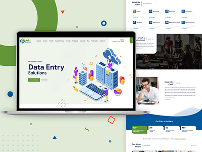 Ask Datatech data entry design flat inspiration seo services service template design uiux website website design