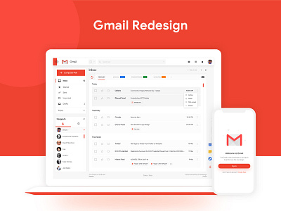 Gmail Redesign app branding challenge accepted design flat gmail gmail redesign google illustration redesign typography uiux website
