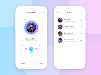 Music Player android app ios iphonex music player ui ux