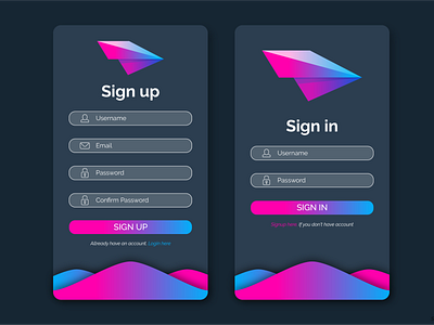 Mobile Signup and Signin Page app app dashboard design flat illustration log in log in login box login design login form login page login screen sign design sign in sign in page signup signup page signupform ui vector