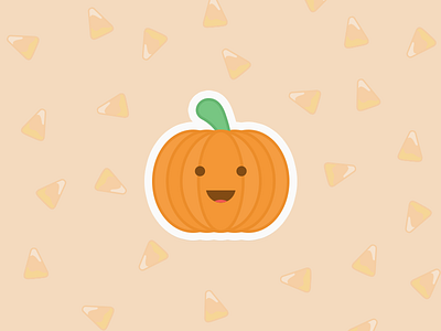 Pumpkin illustration pumpkin sticker