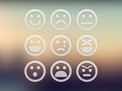 9 Emoticons emoticons free plain psd simple