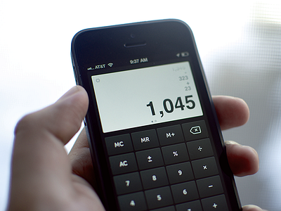 Calculator calculator concept ios iphone math minimal retina