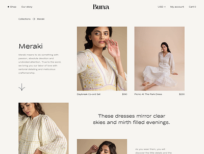 Buna Full Collection Page brand branding branding design clothing ui uidesign ux ux design webdesign website