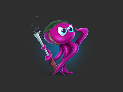 Octopus 2d art art cartoons game game art graphic guardian illustration octopus render
