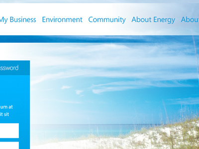 FPL Case Study beach blue energy gradient translucent web design white