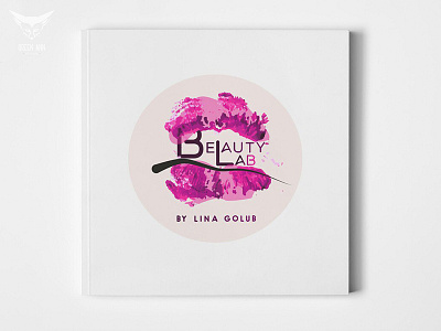 logo Beauty Lab art beauty branding design fashion green ann studio icon identy lips logo minimalism pink