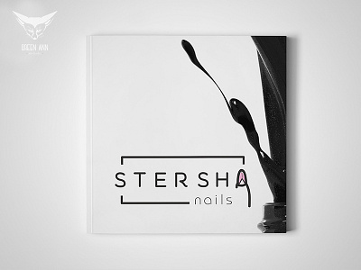 logo Stersha nails art beauty branding design fashion green ann studio icon identy logo minimalism nails логотип