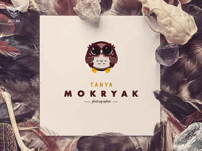 logo Mokryak art bird branding design green ann studio icon identy logo owl photographer логотип сова