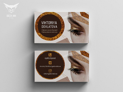 Visit Card art beauty branding brows design fashion green ann studio identy lashes logo minimalism visit card