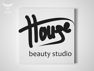 logo House art beauty beauty studio black branding design fashion green ann studio house identy logo logodesign