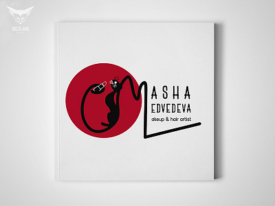 logo Masha Medvedeva art beauty branding design fashion green ann studio hair identy logo makeup visit card визитка