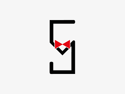 Personal Logo S.M bowtie design fashion logo minimalist monogram sm