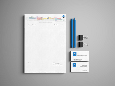 STATIONARY blue company design illustrator print stationary