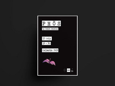 P H Õ S announcement black design exhibition illustrator logo phos photography poster savethedate