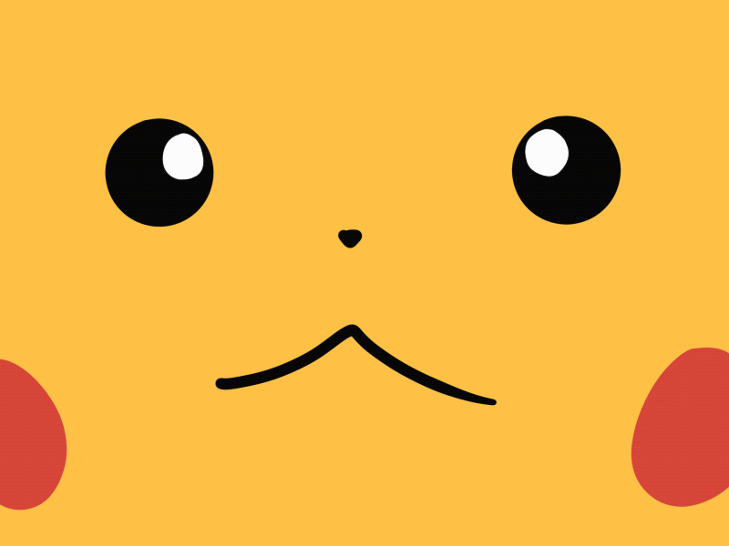 Pikachu animated gif animation black frame framebyframe gif looping pikachu pokemon red smile yellow