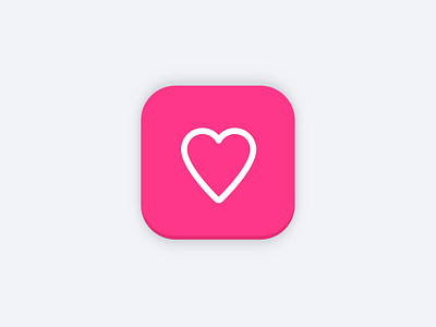 Heart Icon Animation animation app branding clean click design heart heart animation heart bounce heart icon icon animation icon design iconography icons minimal