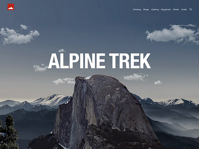 AlpineTrek Website Concept after effects animation clean ecommerce interaction interface minimal parallax rebound redesign transition ui ux web website