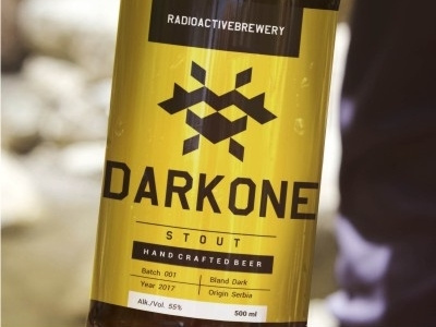 DarkOne Beer Label Design branding label packaging