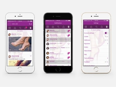 iOS App Social network SHHH...OES! appdesign interface social ui
