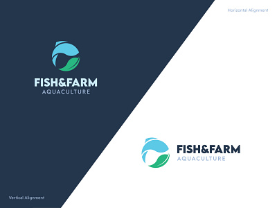 Fish & Farm Horizontal and Vertical Alignment Logo Design