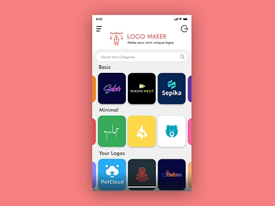 Logo Maker App Dashboard app appdesign appdesigner appui appux dashboard dashboardui design ios ios app design ios13 logomaker logomakerapp ui ui designer uidesign uiux ux uxdesign uxdesigner