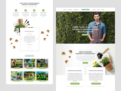 Landscaping Website design homepage ui ux webdesign