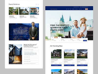 Real Estate Agency home homepage realestate ui ux