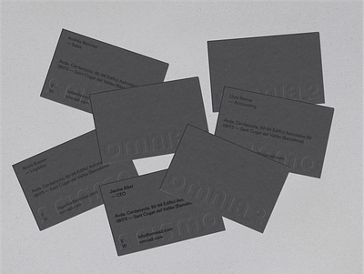 Omnia 2 — Business cards business cards gray grid layout logo paper print print design printed matter type typography