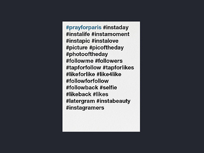#PrayForParis poster claim concept critique hashtag poster prayforparis print social media typography