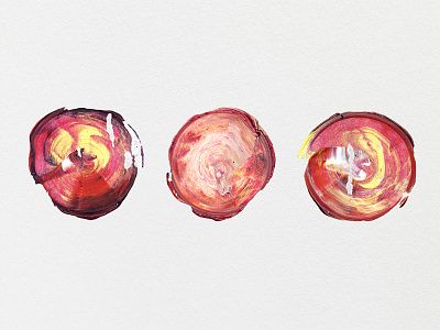 Nectarines illustration acrylic brush colorful colors fruit illustration ink nectarine paint