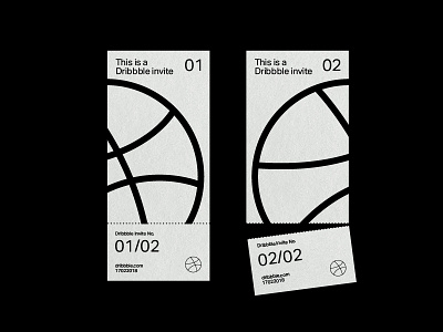 Two Dribbble Invites apply creative debut dribbble invite dribble invites graphic invitation invite new shot ticket typography