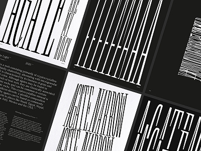 Typographic poster series black and white font grid layout paper poster poster design print series type type foundry typography