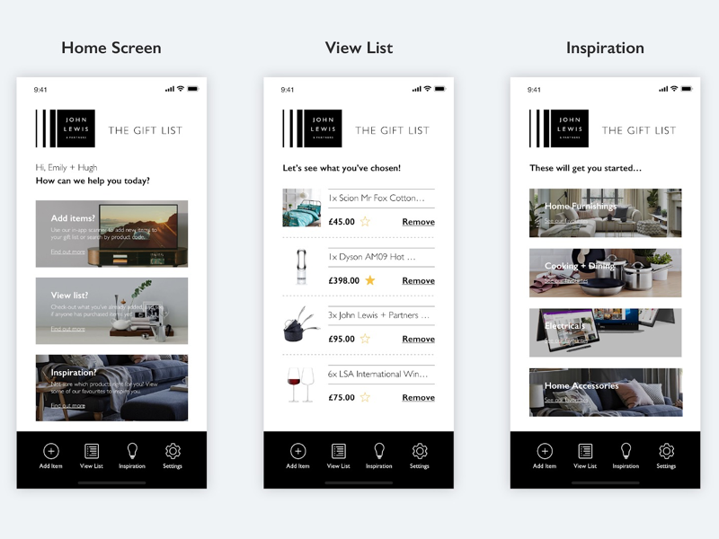 John Lewis The Gift List (Part 3) by Hugh Potter on Dribbble