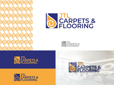 JTL Carpets & Flooring Logo alvistudio branding business card carpet logo carpets flooring floral j floral j illustration j letter logo logo vector
