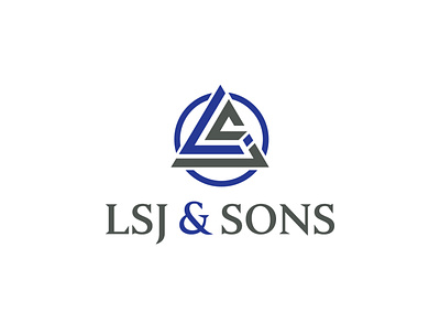 LSJ & Sons Logo Design alvistudio branding illustration initials logo ls logo lsj tringle logo typo logo typography vector