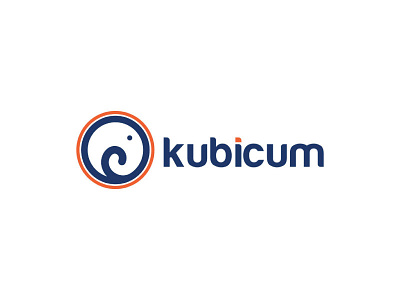 Kubicum app icon app circle elephant icon logo vector