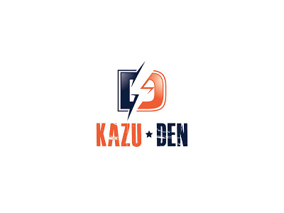 Kazu Den d electricity icon light logo mark power vector