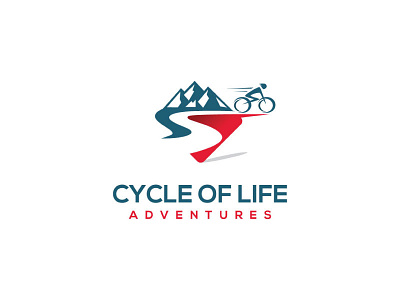 Cycling logo adventure alvi studio athlete cycle icon life logo mountain race road vector