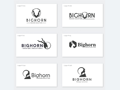 Big Horn Logo Concepts alvi studio animal goat head horn ibex illustration logo markhor mountain