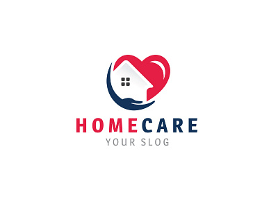 Home Care Logo Template alvi studio family care hand heart home house insurance love real estate safety