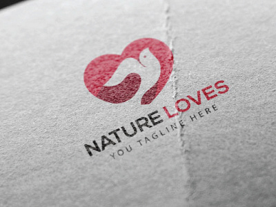 Nature Love Logo Template alvi studio bird dating design dove heart illustration logo love nature pigeon romantic ui