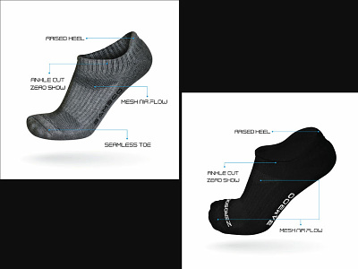 Zero Sock illustration alvi studio bamboo sock branding display presentation socks ui
