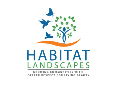 Habitat Landscapes alvi studio beauty birds butterfly garden gardening green human illustration logo plants tree