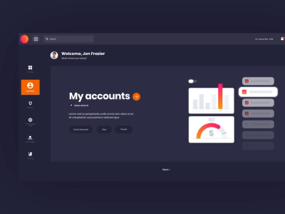 Animated Dashboard Onboarding animation app dashboard design graphics onboarding ui uiux ux web