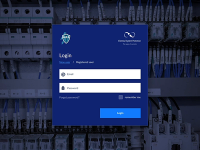 ESP Log-In animation electricity esp loading log in website