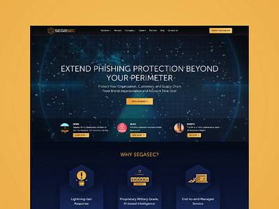 Segasec Website Design animation design scrolling segasec ui uiux ux webdesign website