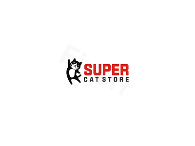 Logo super cat animal branding business cat design ilustrator logo logodesign monogram pet vector
